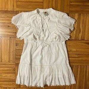 Farm Rio White Embroidered Prairie Midi Dress XL